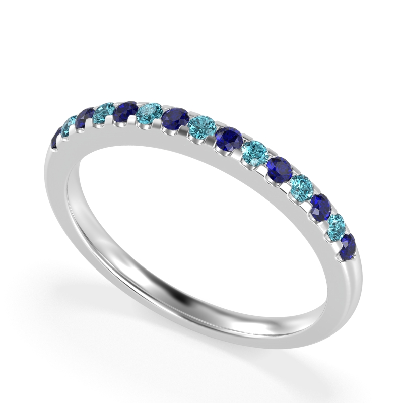 Half Eternity Pave Classic Agava Band