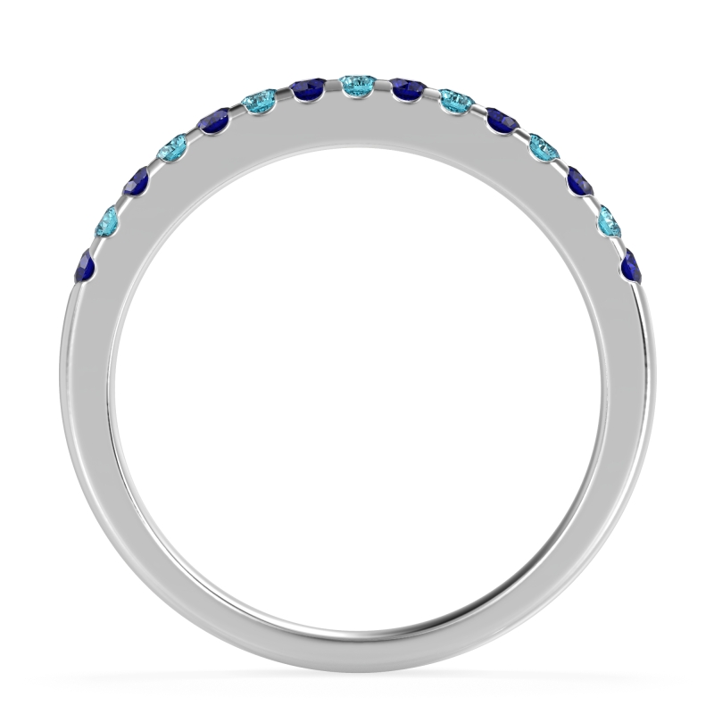 Half Eternity Pave Classic Agava Band