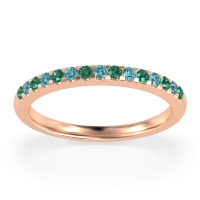 Half Eternity Pave Classic Agava Band