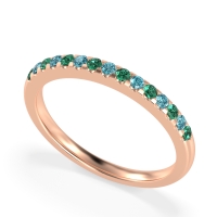 Half Eternity Pave Classic Agava Band