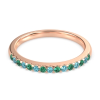 Half Eternity Pave Classic Agava Band