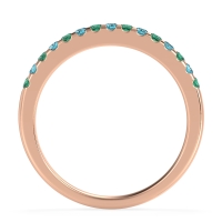 Half Eternity Pave Classic Agava Band