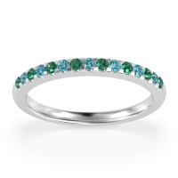 Half Eternity Pave Classic Agava Band