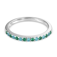 Half Eternity Pave Classic Agava Band