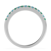 Half Eternity Pave Classic Agava Band