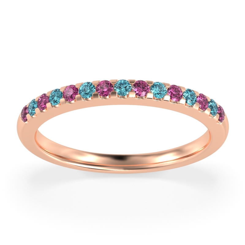 Half Eternity Pave Classic Agava Band