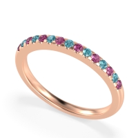 Half Eternity Pave Classic Agava Band