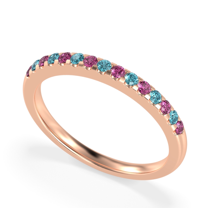Half Eternity Pave Classic Agava Band