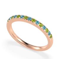 Half Eternity Pave Classic Agava Band