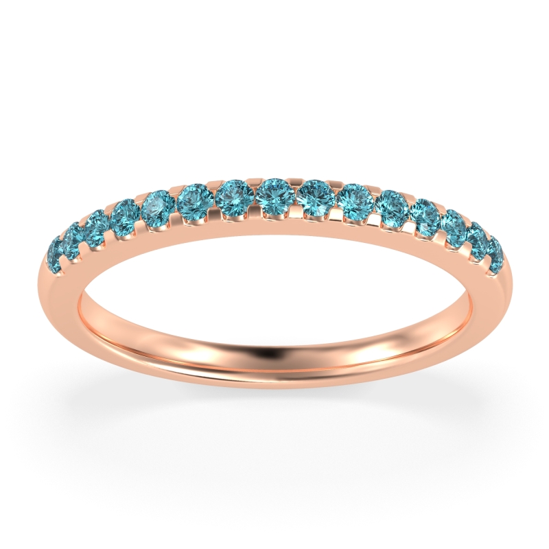 Half Eternity Pave Classic Agava Band