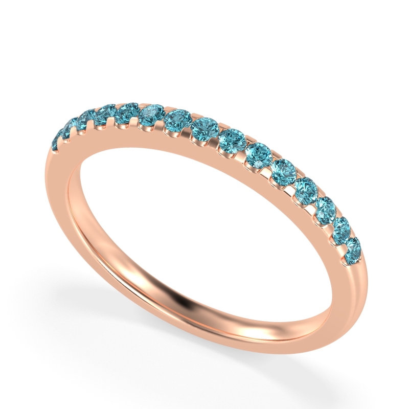 Half Eternity Pave Classic Agava Band