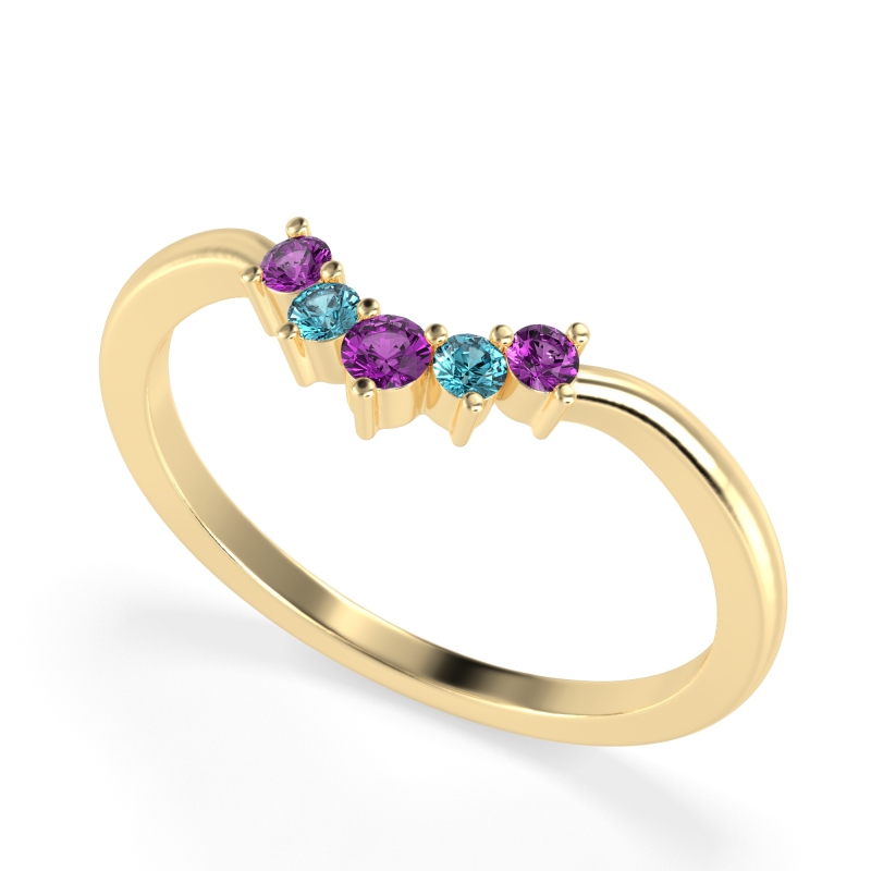 Curved Minimalist Wedding Pala Band