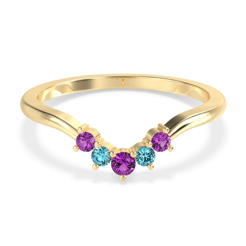 Curved Minimalist Wedding Pala Band