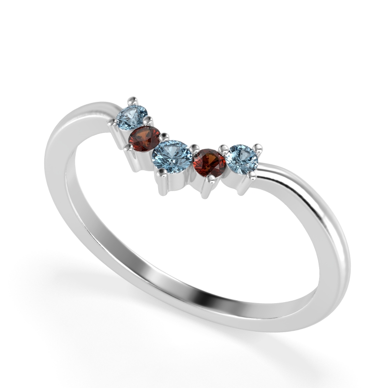 Curved Minimalist Wedding Pala Band
