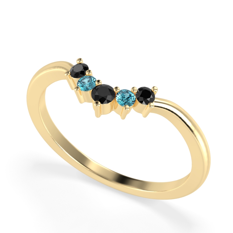 Curved Minimalist Wedding Pala Band