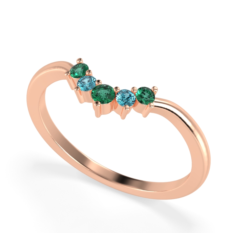 Curved Minimalist Wedding Pala Band