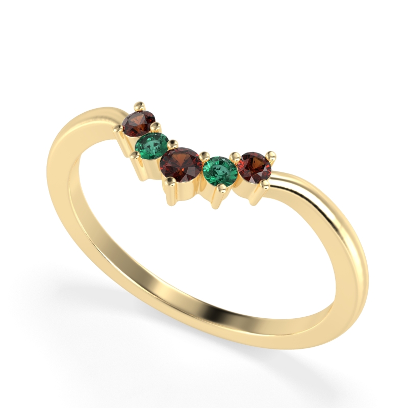 Curved Minimalist Wedding Pala Band
