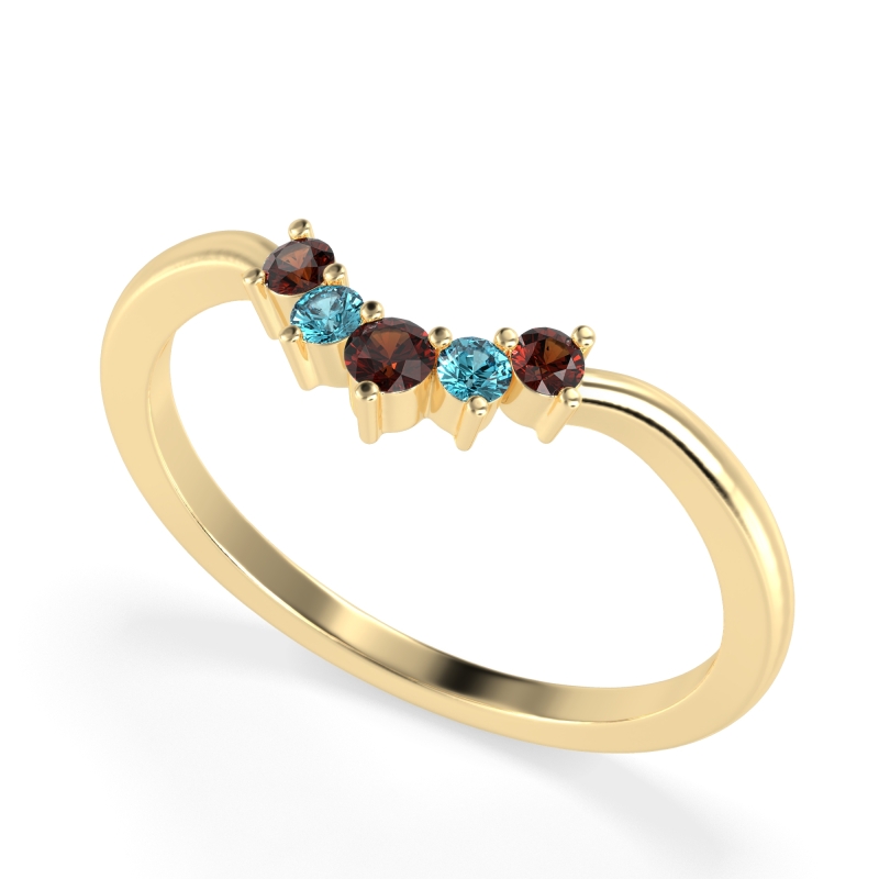 Curved Minimalist Wedding Pala Band