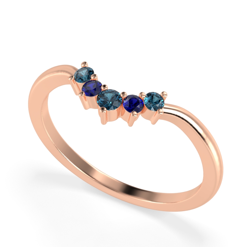 Curved Minimalist Wedding Pala Band