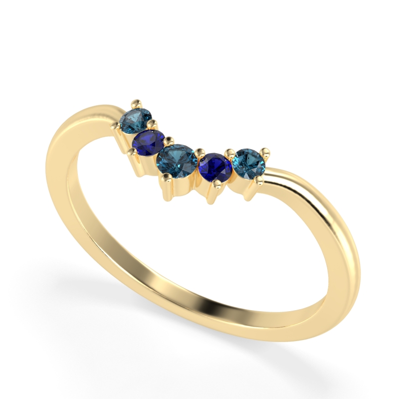 Curved Minimalist Wedding Pala Band