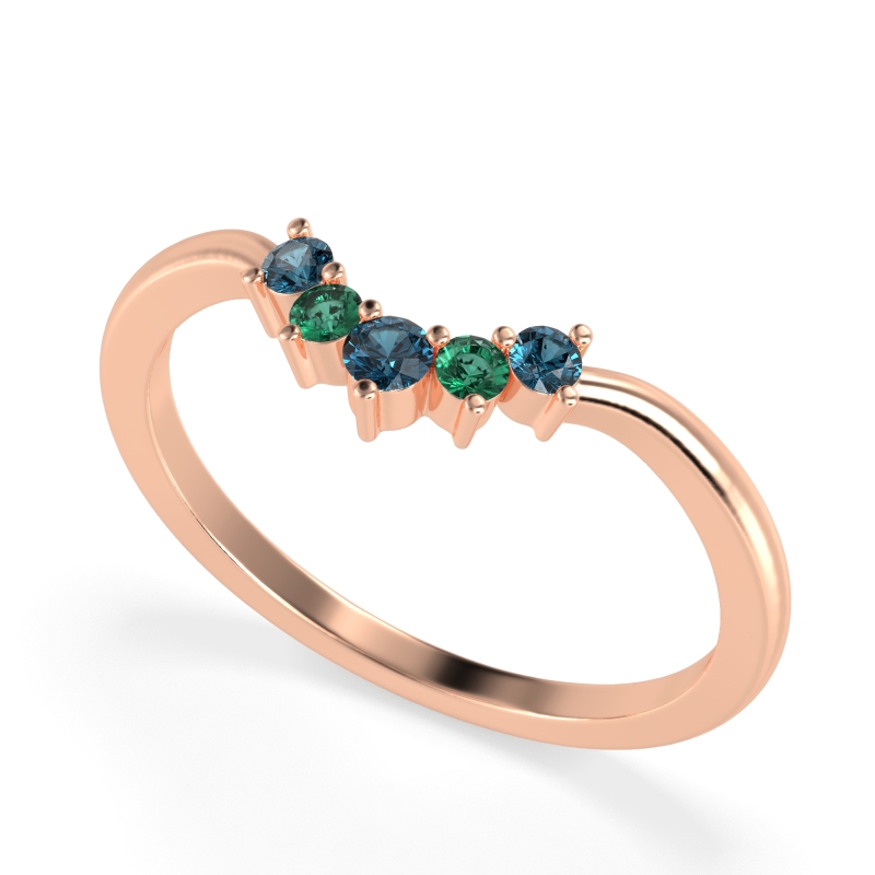 Curved Minimalist Wedding Pala Band