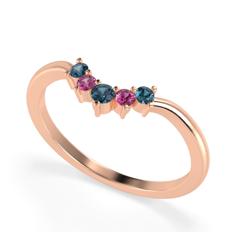 Curved Minimalist Wedding Pala Band