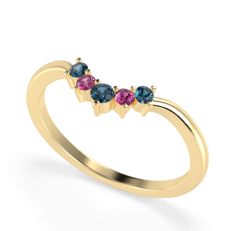Curved Minimalist Wedding Pala Band