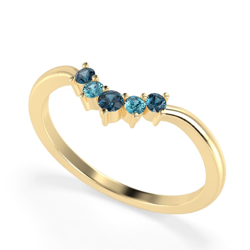 Curved Minimalist Wedding Pala Band
