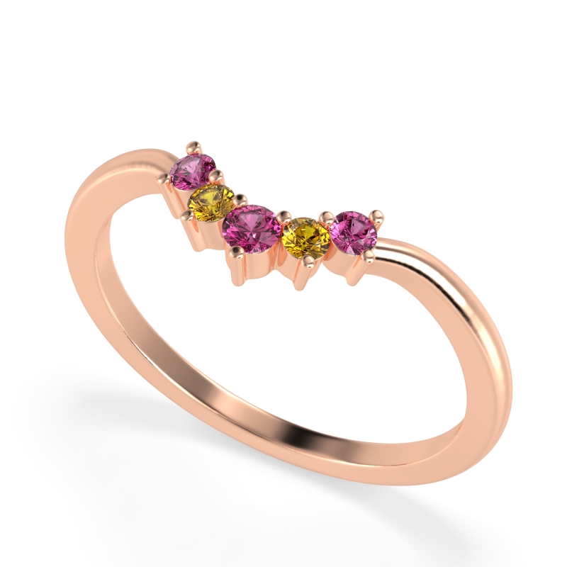 Curved Minimalist Wedding Pala Band