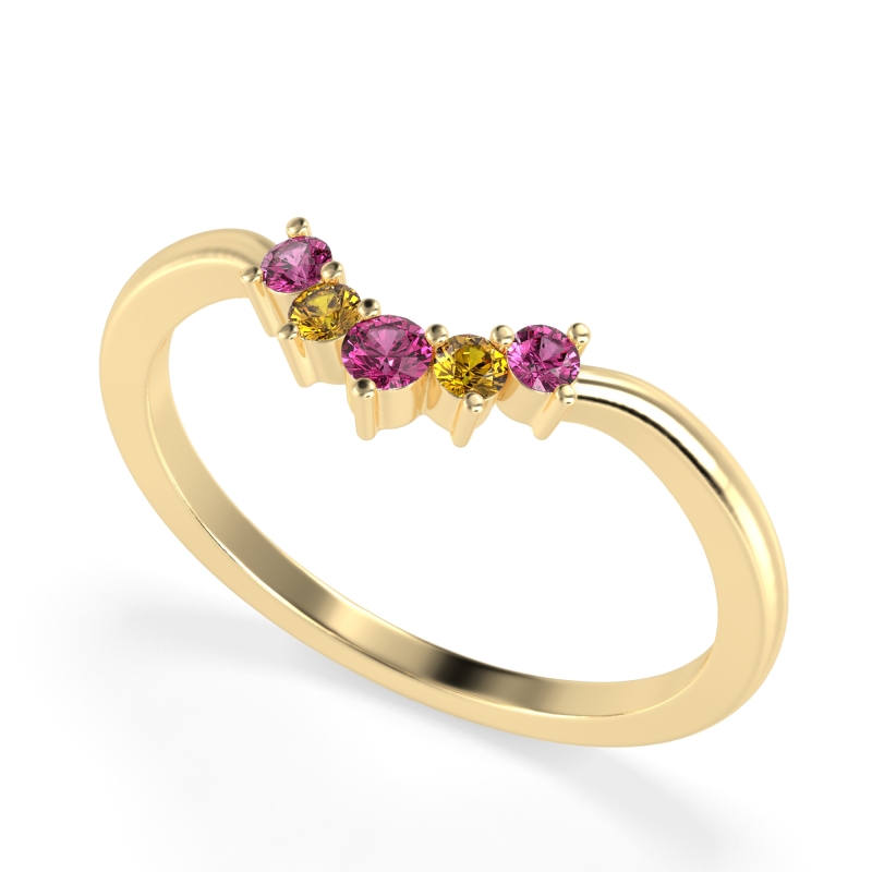 Curved Minimalist Wedding Pala Band