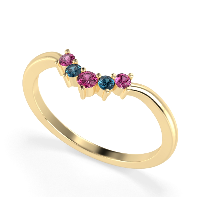 Curved Minimalist Wedding Pala Band