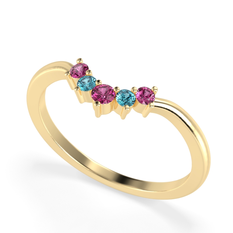 Curved Minimalist Wedding Pala Band