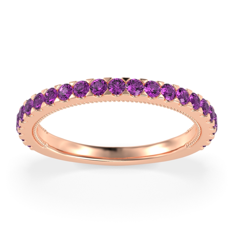 Three-Quarter Eternity Milgrain Akasa Band