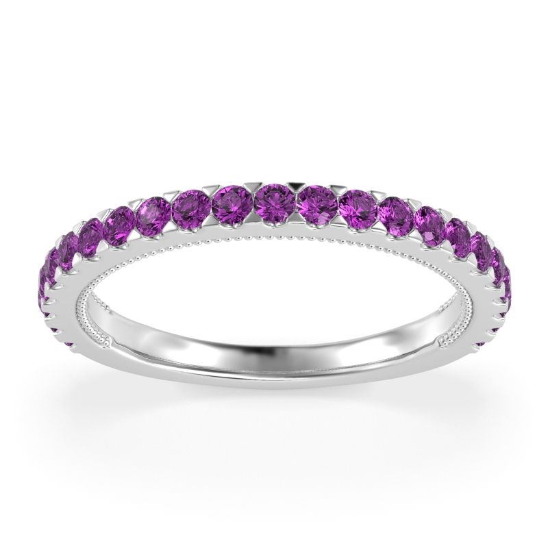 Three-Quarter Eternity Milgrain Akasa Band