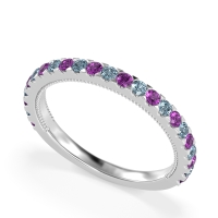 Three-Quarter Eternity Milgrain Akasa Band