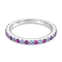 Three-Quarter Eternity Milgrain Akasa Band