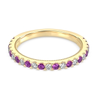 Three-Quarter Eternity Milgrain Akasa Band