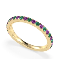 Three-Quarter Eternity Milgrain Akasa Band