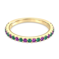 Three-Quarter Eternity Milgrain Akasa Band