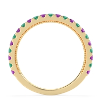 Three-Quarter Eternity Milgrain Akasa Band