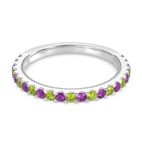 Three-Quarter Eternity Milgrain Akasa Band