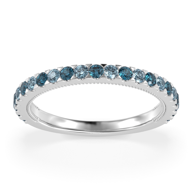 Three-Quarter Eternity Milgrain Akasa Band