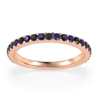 Three-Quarter Eternity Milgrain Akasa Band