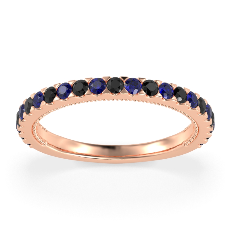 Three-Quarter Eternity Milgrain Akasa Band