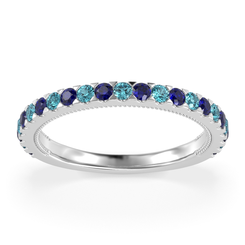 Three-Quarter Eternity Milgrain Akasa Band