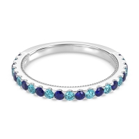 Three-Quarter Eternity Milgrain Akasa Band