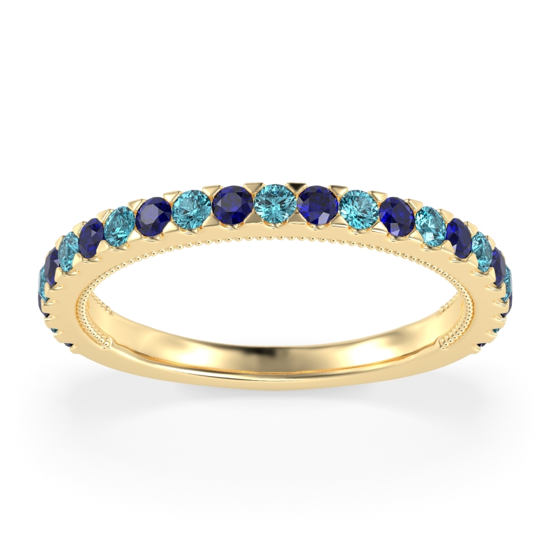 Three-Quarter Eternity Milgrain Akasa Band