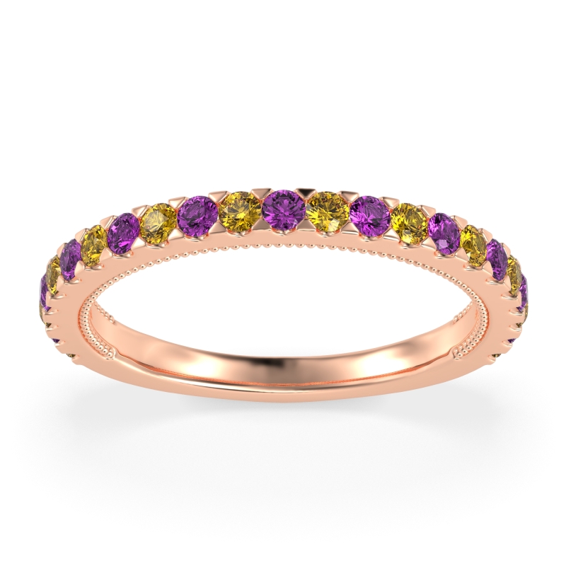 Three-Quarter Eternity Milgrain Akasa Band