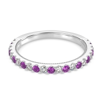 Three-Quarter Eternity Milgrain Akasa Band