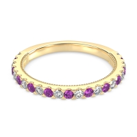 Three-Quarter Eternity Milgrain Akasa Band